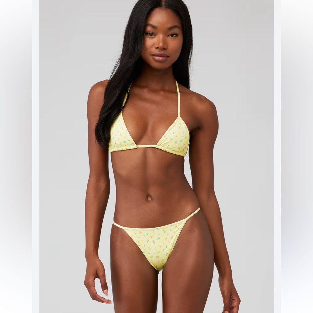 Frankie's Bikinis x Pamela Anderson Yellow Floral Bikini- Zeus in Paradise Cove